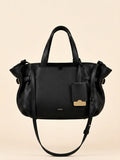 Célia Sac bandoulière tout cuir Noir