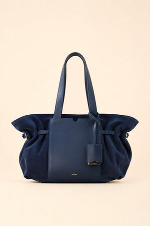 Célia Cabas zippé Bleu en cuir, sac Maïon