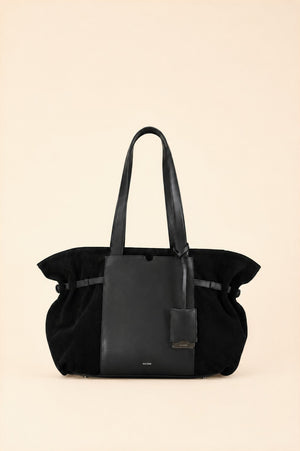 Célia Cabas zippé Noir en cuir, sac Maïon