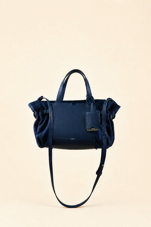 Célia Sac bandoulière Bleu en cuir, sac Maïon