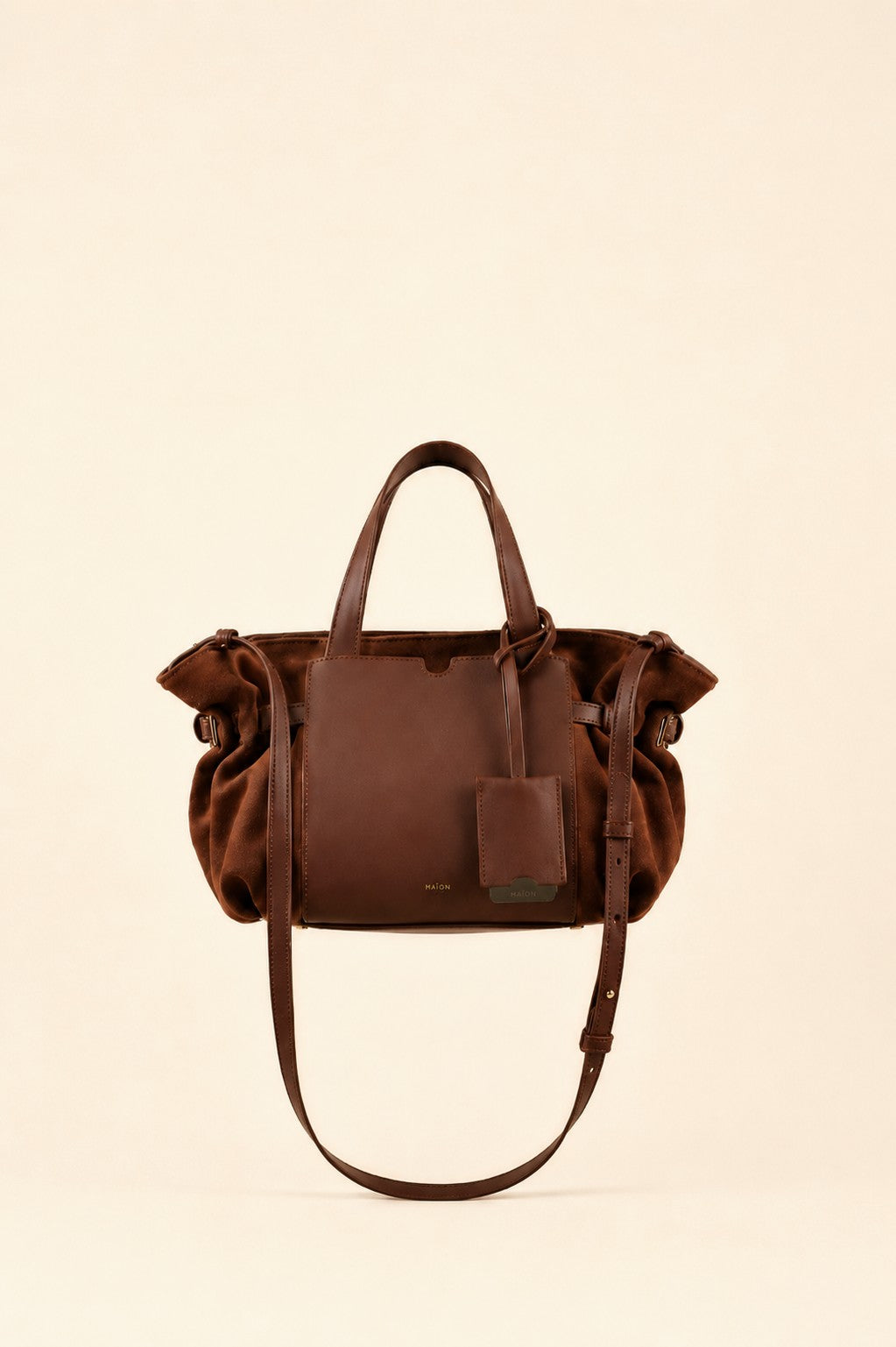 Célia Sac bandoulière Marron en cuir, sac Maïon