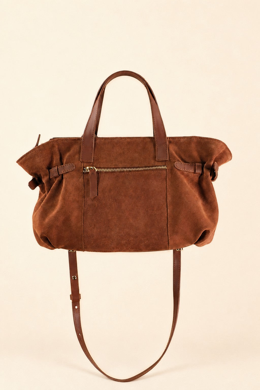 Célia Sac bandoulière Marron en cuir, vue de dos