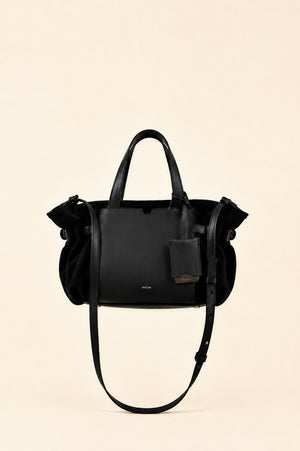 Célia Sac bandoulière Noir en cuir, sac Maïon