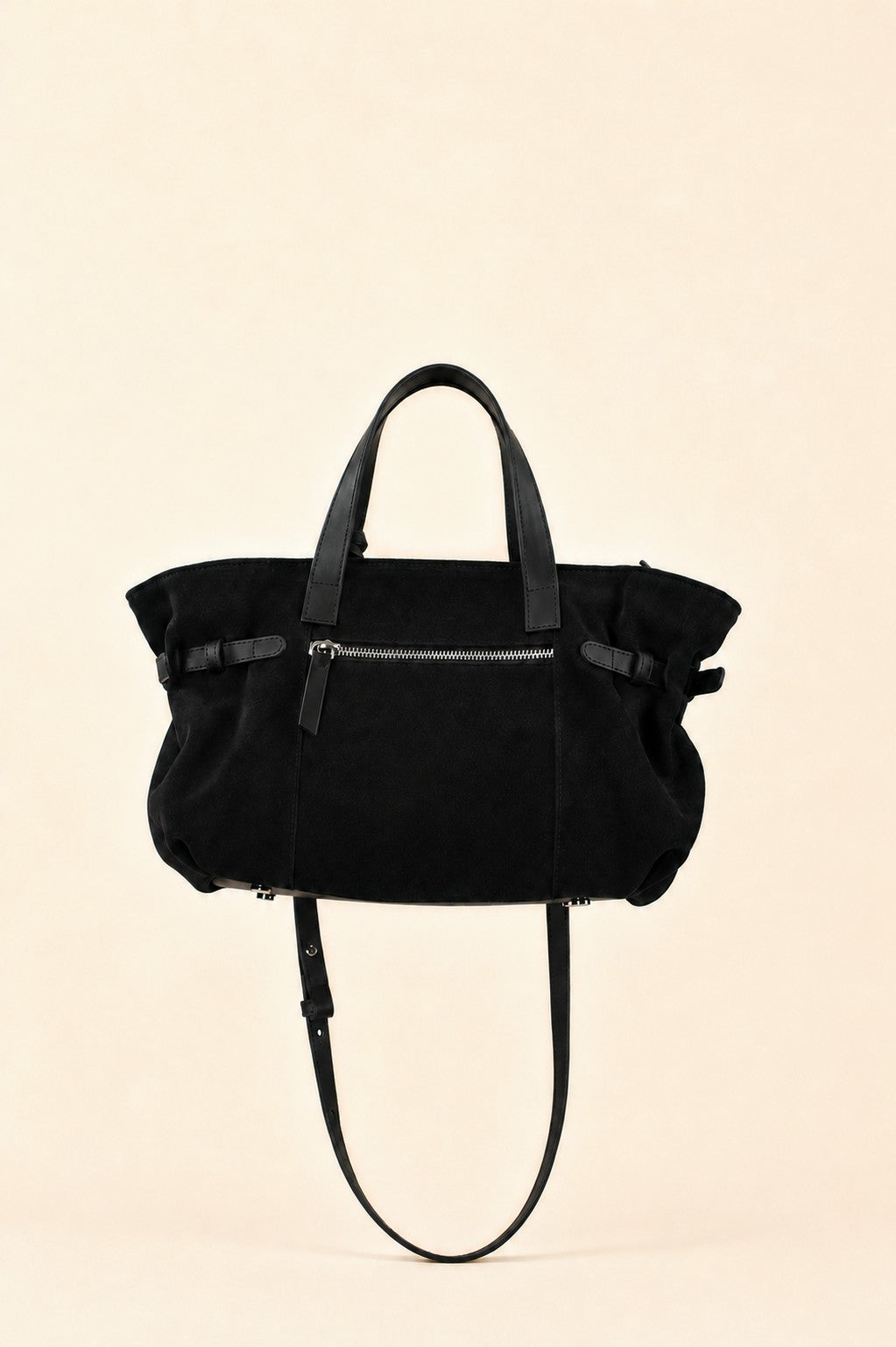 Célia Sac bandoulière Noir en cuir, vue de dos