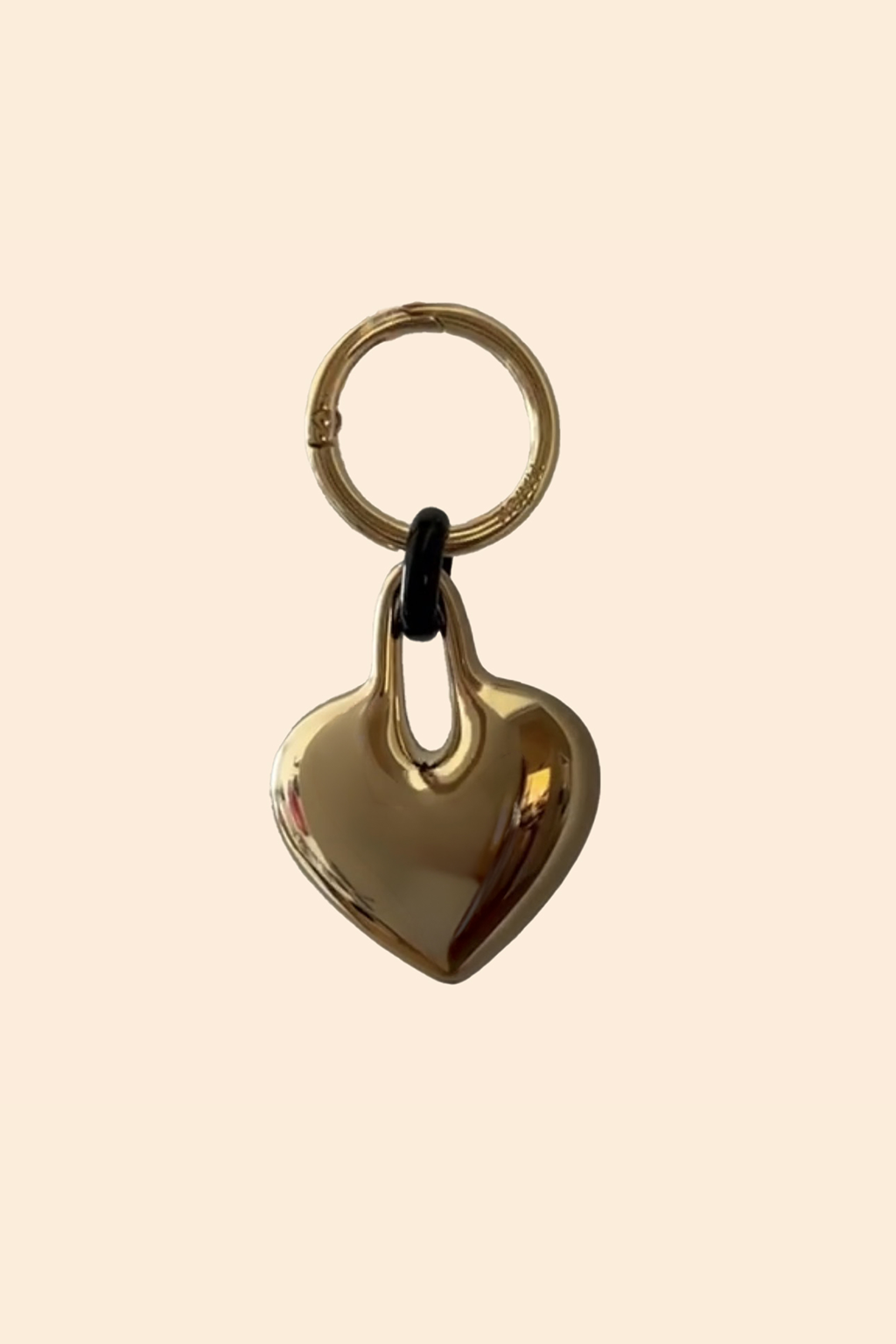 Charm cœur en métal doré Maïon